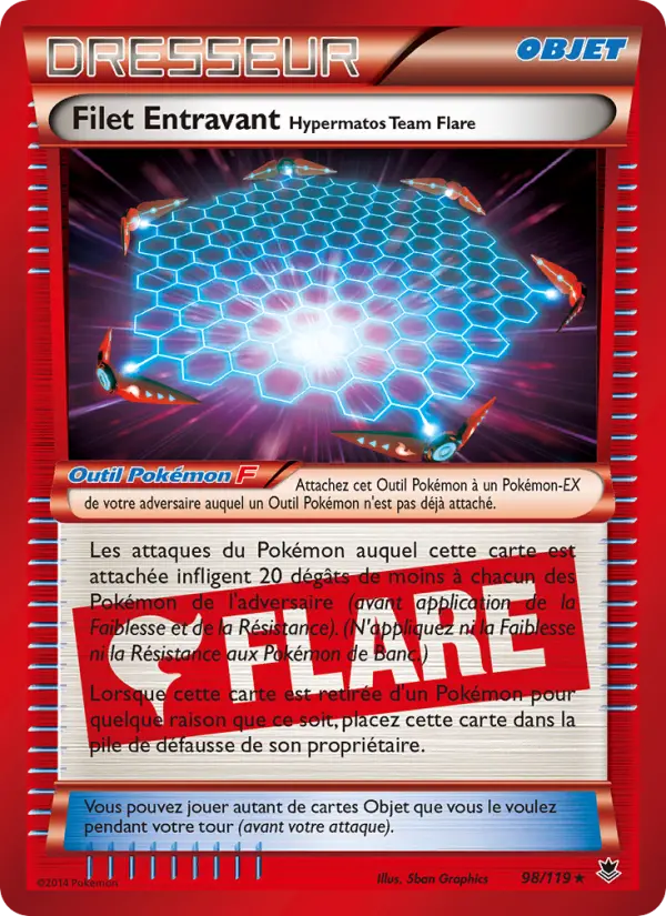 Filet Entravant Hypermatos Team Flare — carte 98 de l’extension Vigueur Spectrale