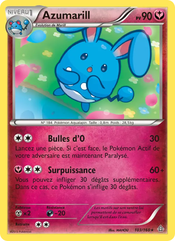 Azumarill — carte 103 de l’extension Primo-Choc
