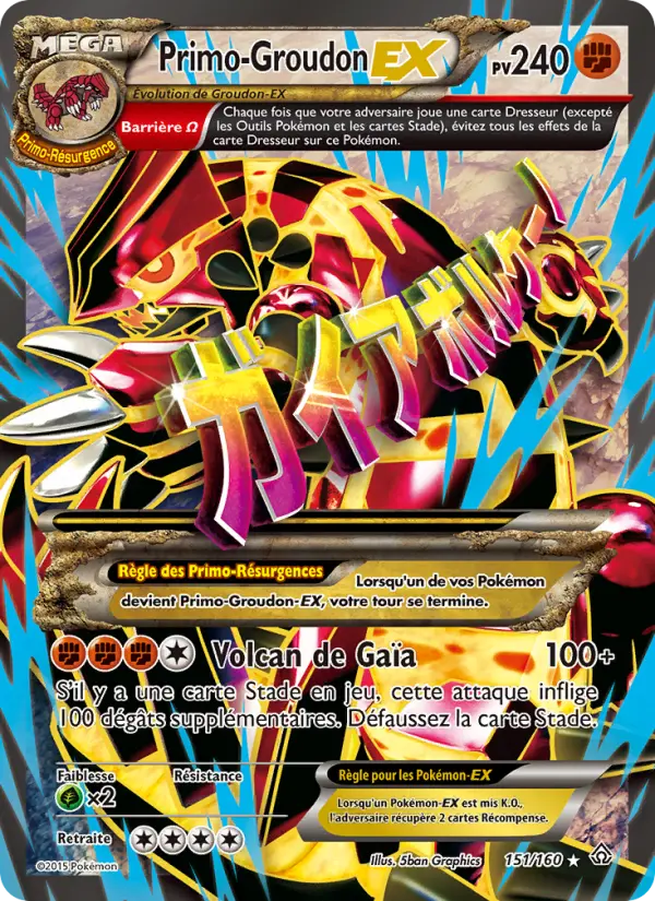 Primo-Groudon EX — carte 151 de l’extension Primo-Choc