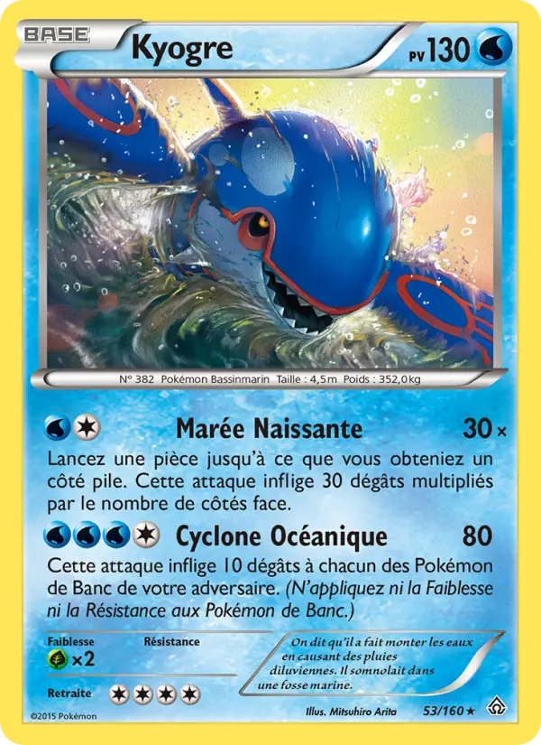 Kyogre — carte 53 de l’extension Primo-Choc