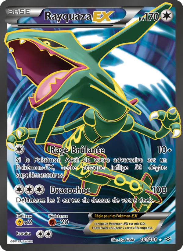 Rayquaza EX — carte 104 de l’extension Ciel Rugissant