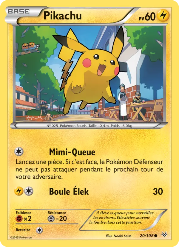 Pikachu — carte 20 de l’extension Ciel Rugissant
