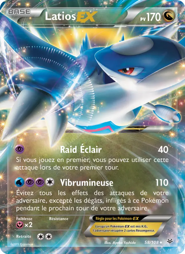 Latios EX — carte 58 de l’extension Ciel Rugissant