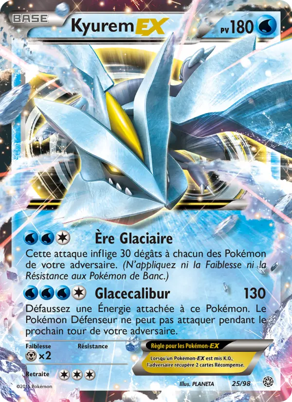 Kyurem EX — carte 25 de l’extension Origines Antiques