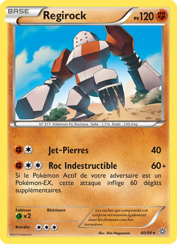 Regirock — carte 40 de l’extension Origines Antiques