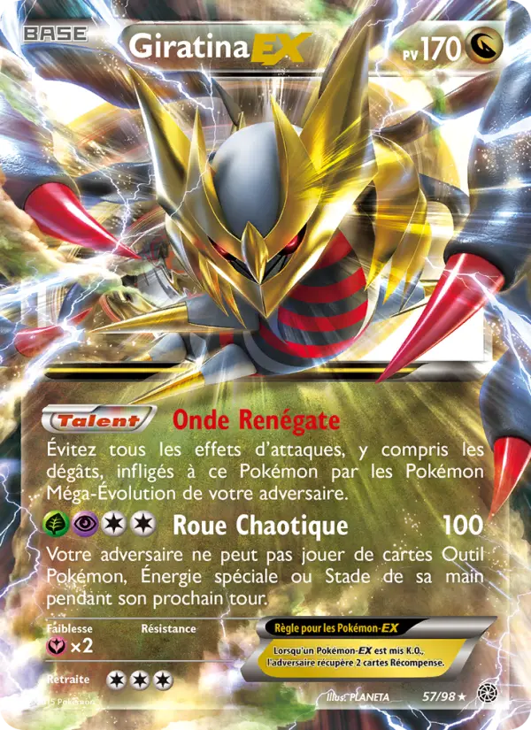 Giratina EX — carte 57 de l’extension Origines Antiques