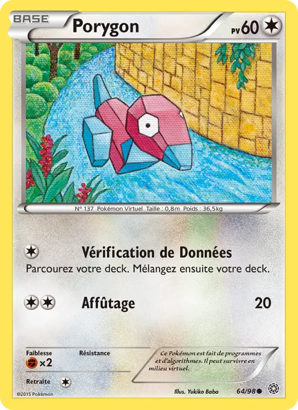 Porygon — carte 64 de l’extension Origines Antiques