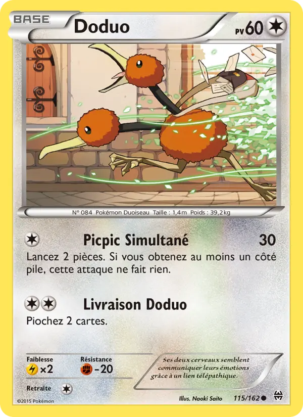 Doduo — carte 115 de l’extension Impulsion Turbo