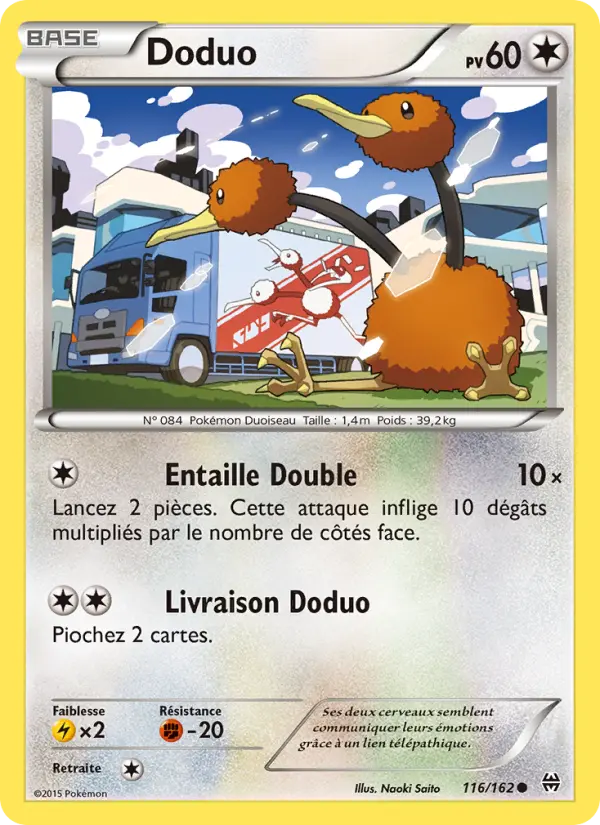 Doduo — carte 116 de l’extension Impulsion Turbo
