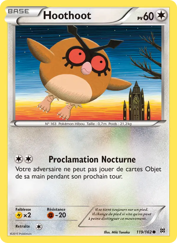 Hoothoot — carte 119 de l’extension Impulsion Turbo