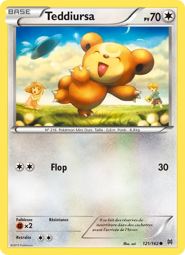 Teddiursa — carte 121 de l’extension Impulsion Turbo
