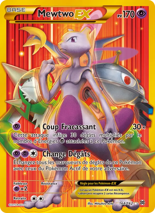 Mewtwo EX — carte 164 de l’extension Impulsion Turbo