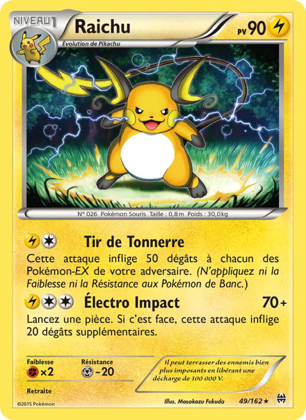Raichu — carte 49 de l’extension Impulsion Turbo