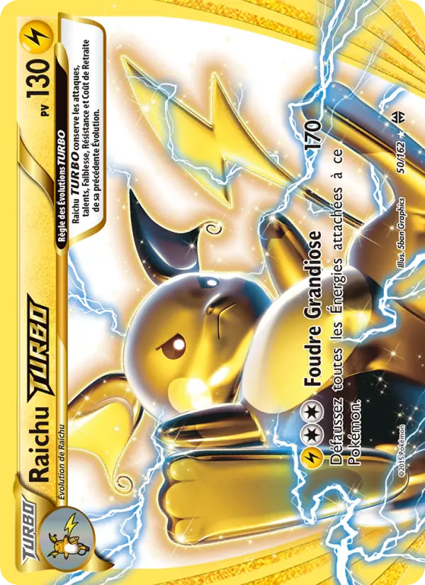 Raichu TURBO — carte 50 de l’extension Impulsion Turbo