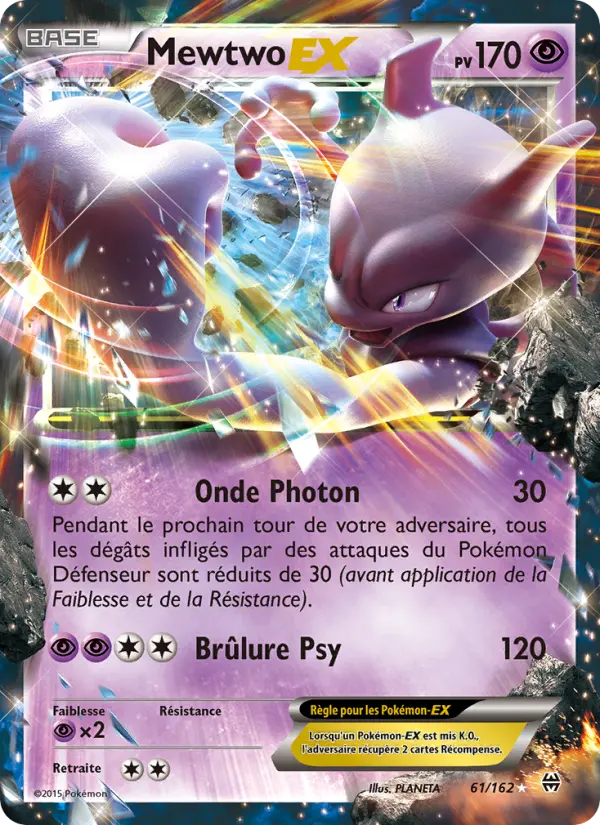 Mewtwo EX — carte 61 de l’extension Impulsion Turbo