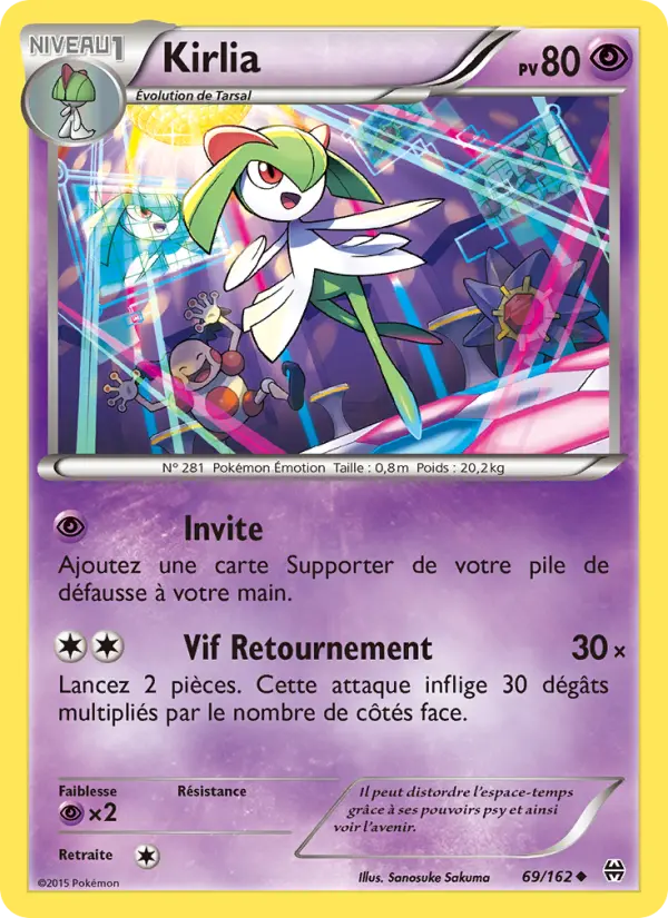 Kirlia — carte 69 de l’extension Impulsion Turbo
