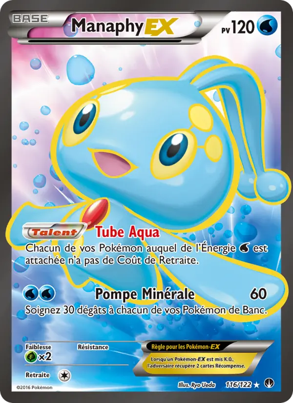 Manaphy EX — carte 116 de l’extension Rupture Turbo