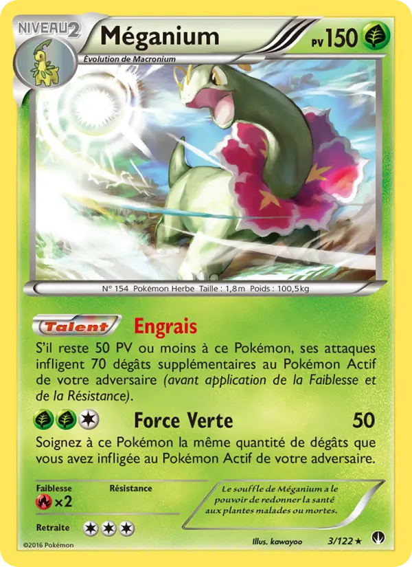 Méganium — carte 3 de l’extension Rupture Turbo
