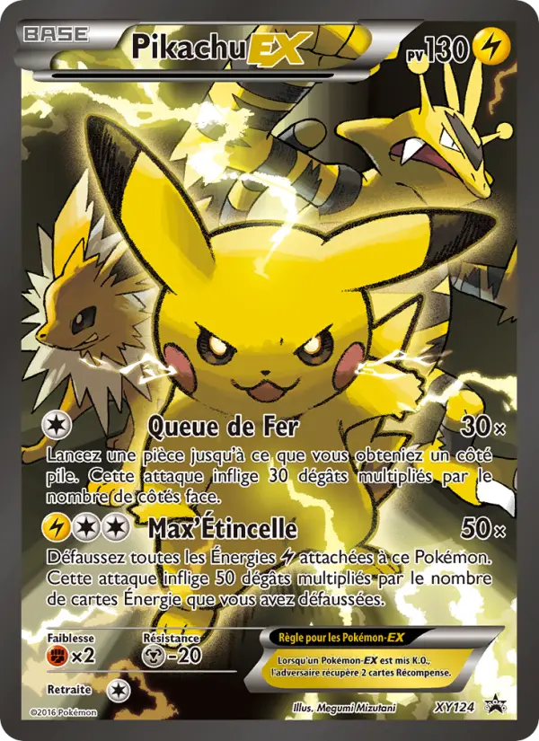 Pikachu EX — carte XY124 de l’extension Promo XY