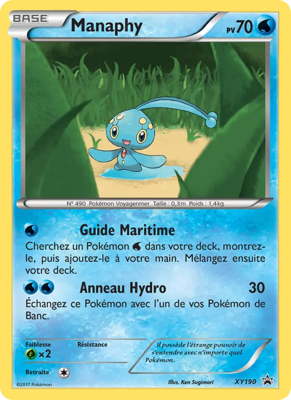 Manaphy — carte XY190 de l’extension Promo XY