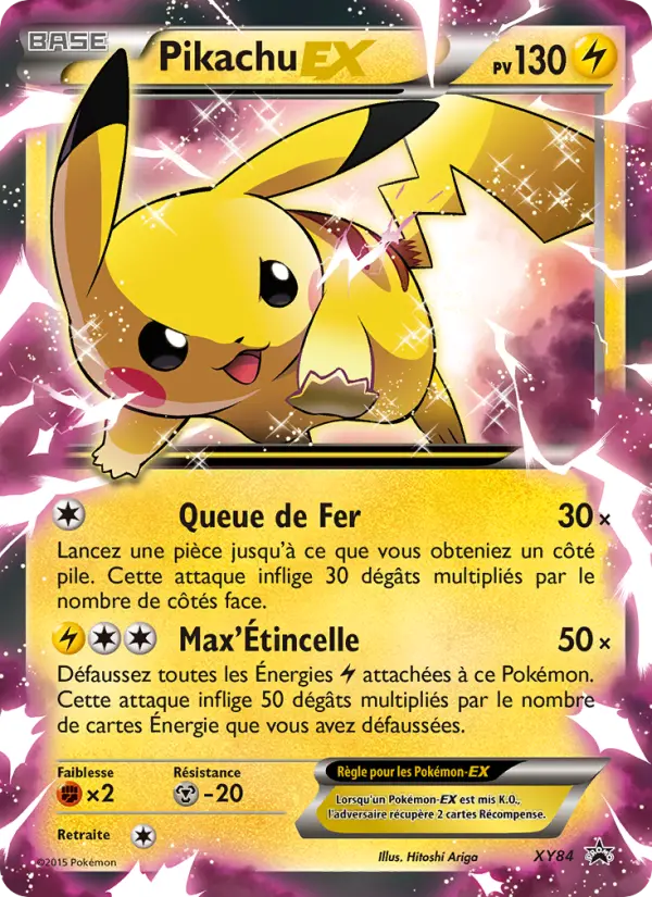 Pikachu EX — carte XY84 de l’extension Promo XY