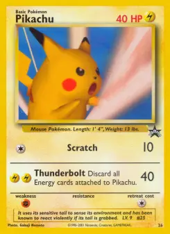 Pikachu — carte 26 de l’extension Wizards Black Star Promos