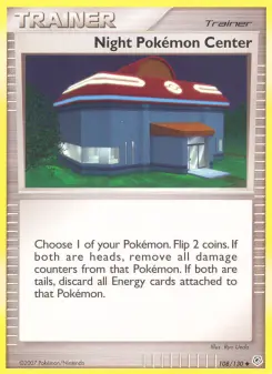 Centre Pokémon de Nuit — carte 108 de l’extension Diamant & Perle