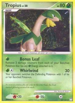 Tropius — carte 64 de l’extension Trésors Mystérieux