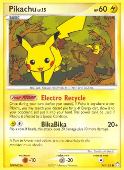 Pikachu — carte 94 de l’extension Trésors Mystérieux