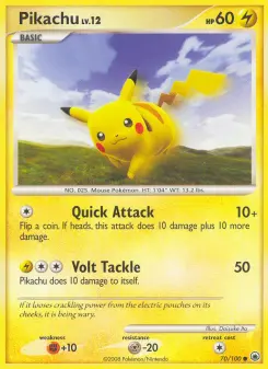 Pikachu — carte 70 de l’extension Aube Majestueuse