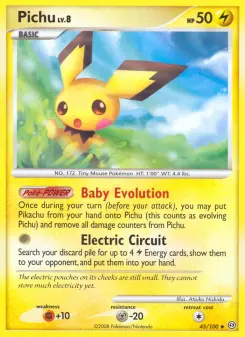 Pichu — carte 45 de l’extension Tempête