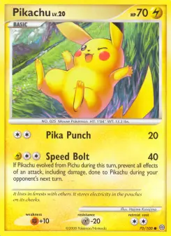 Pikachu — carte 70 de l’extension Tempête