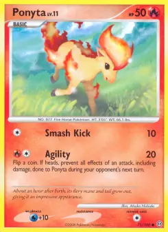 Ponyta — carte 71 de l’extension Tempête