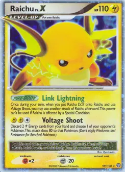 Raichu — carte 99 de l’extension Tempête