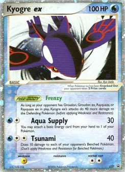 Kyogre ex — carte 37 de l’extension Promo Nintendo