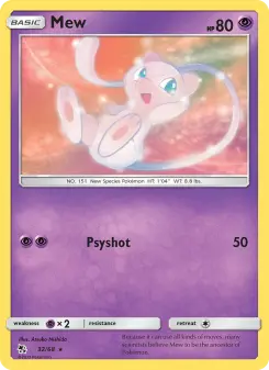Mew — carte 32 de l’extension Destinées Occultes