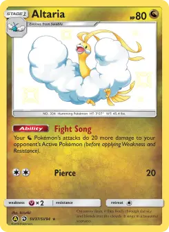 Altaria — carte SV37 de l’extension Destinées Occultes Coffre Étincelant