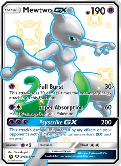 Mewtwo-GX — carte SV59 de l’extension Destinées Occultes Coffre Étincelant