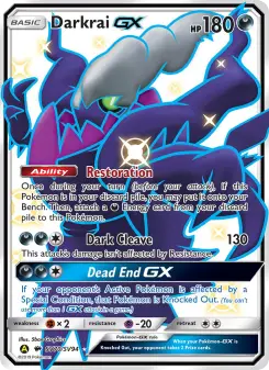 Darkrai-GX — carte SV70 de l’extension Destinées Occultes Coffre Étincelant
