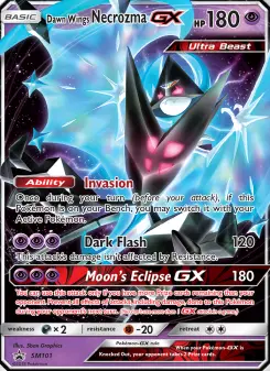 Necrozma Ailes de l’Aurore GX — carte SM101 de l’extension Promo SM