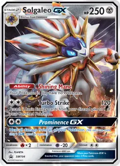 Solgaleo GX — carte SM104 de l’extension Promo SM