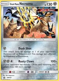 Necrozma Crinière du Couchant — carte SM107 de l’extension Promo SM