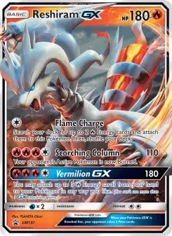Reshiram GX — carte SM137 de l’extension Promo SM