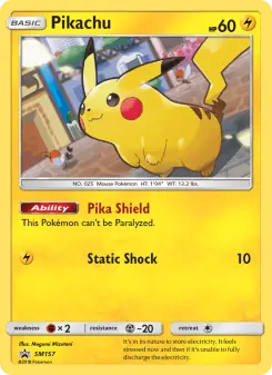 Pikachu — carte SM157 de l’extension Promo SM