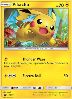 Pikachu — carte SM76 de l’extension Promo SM