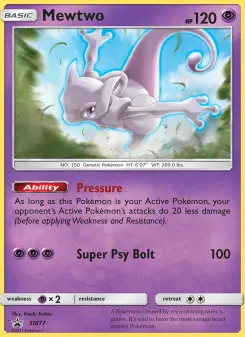 Mewtwo — carte SM77 de l’extension Promo SM