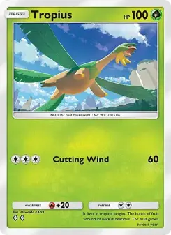 Tropius — carte 001 de l’extension La Clairière d'Évoli