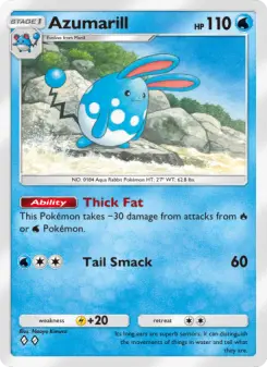 Azumarill — carte 050 de l’extension Sagesse Entre Ciel et Mer
