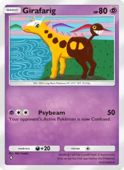 Girafarig — carte 087 de l’extension Sagesse Entre Ciel et Mer