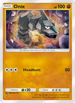 Onix — carte 092 de l’extension Sagesse Entre Ciel et Mer